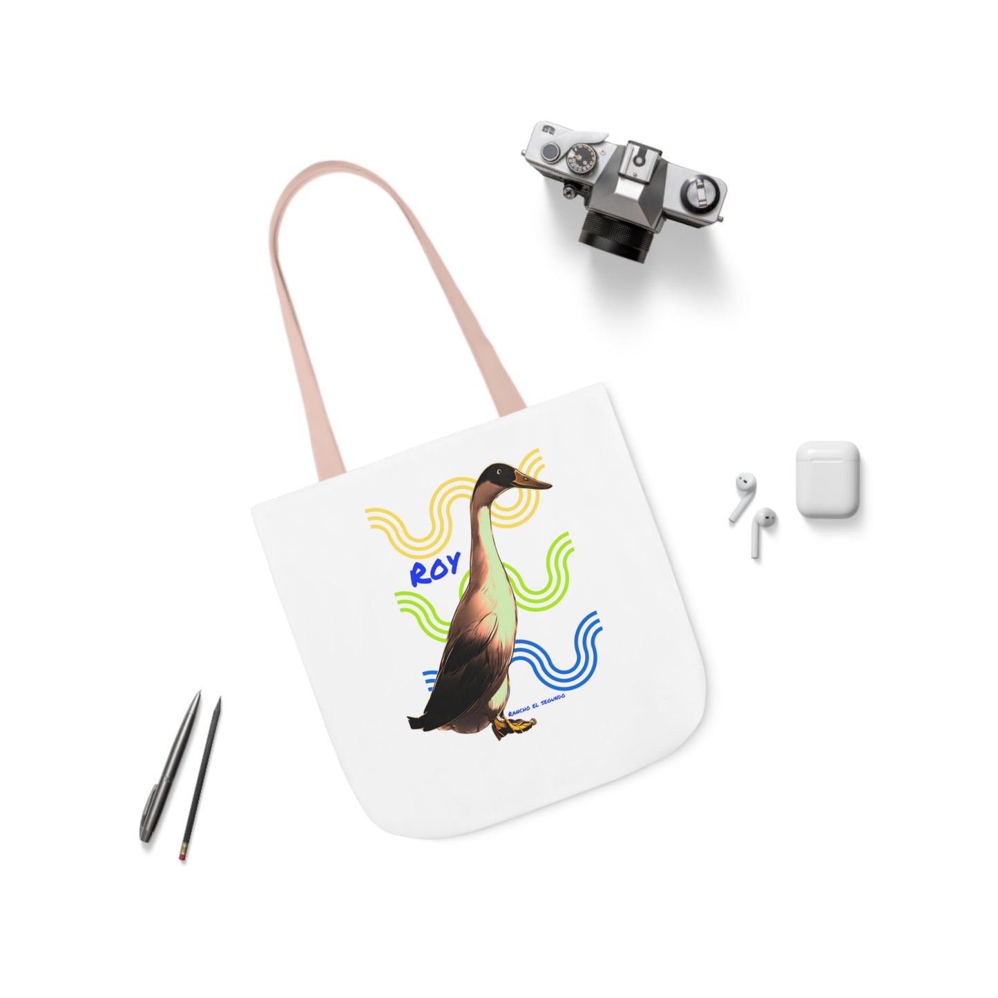 Canvas Tote Bag, 5-Color Straps