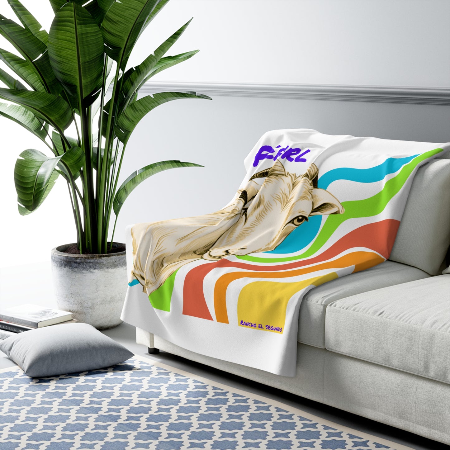 Cali Sun - Pearl - Sherpa Fleece Blanket