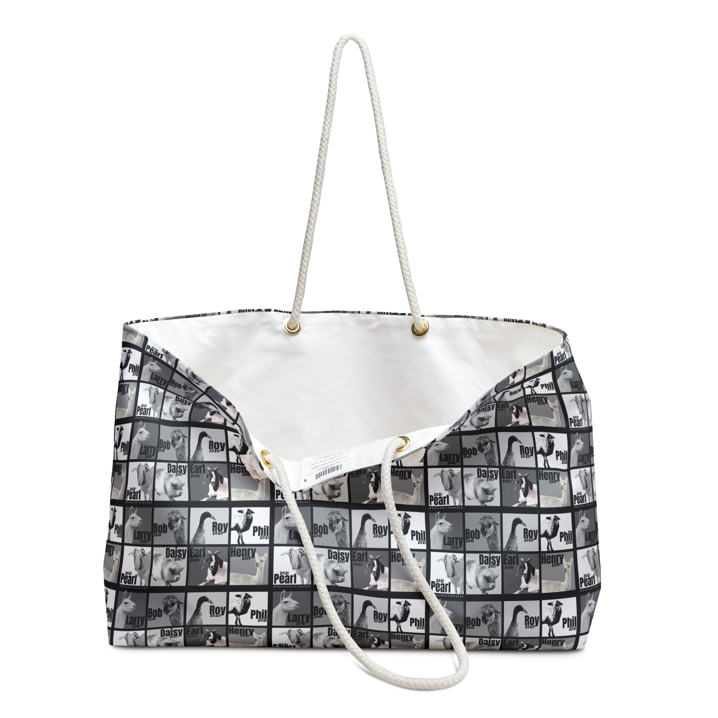THE WHOLE GANG - WEEKENDER BAG - B&W