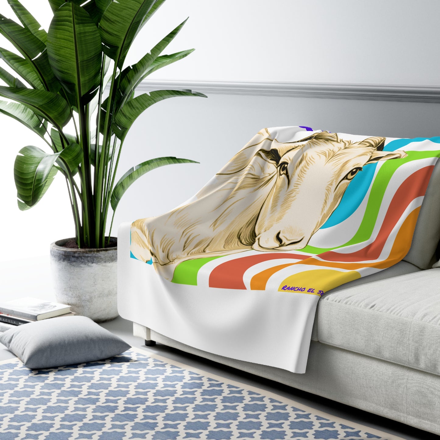 Cali Sun - Pearl - Sherpa Fleece Blanket