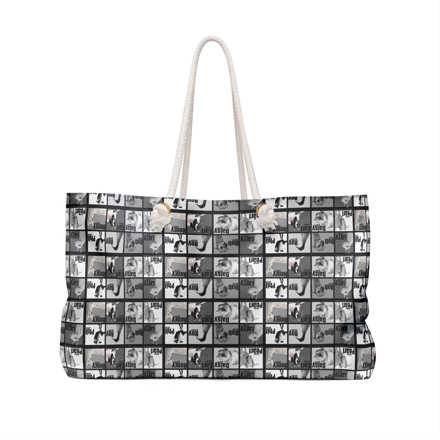 THE WHOLE GANG - WEEKENDER BAG - B&W