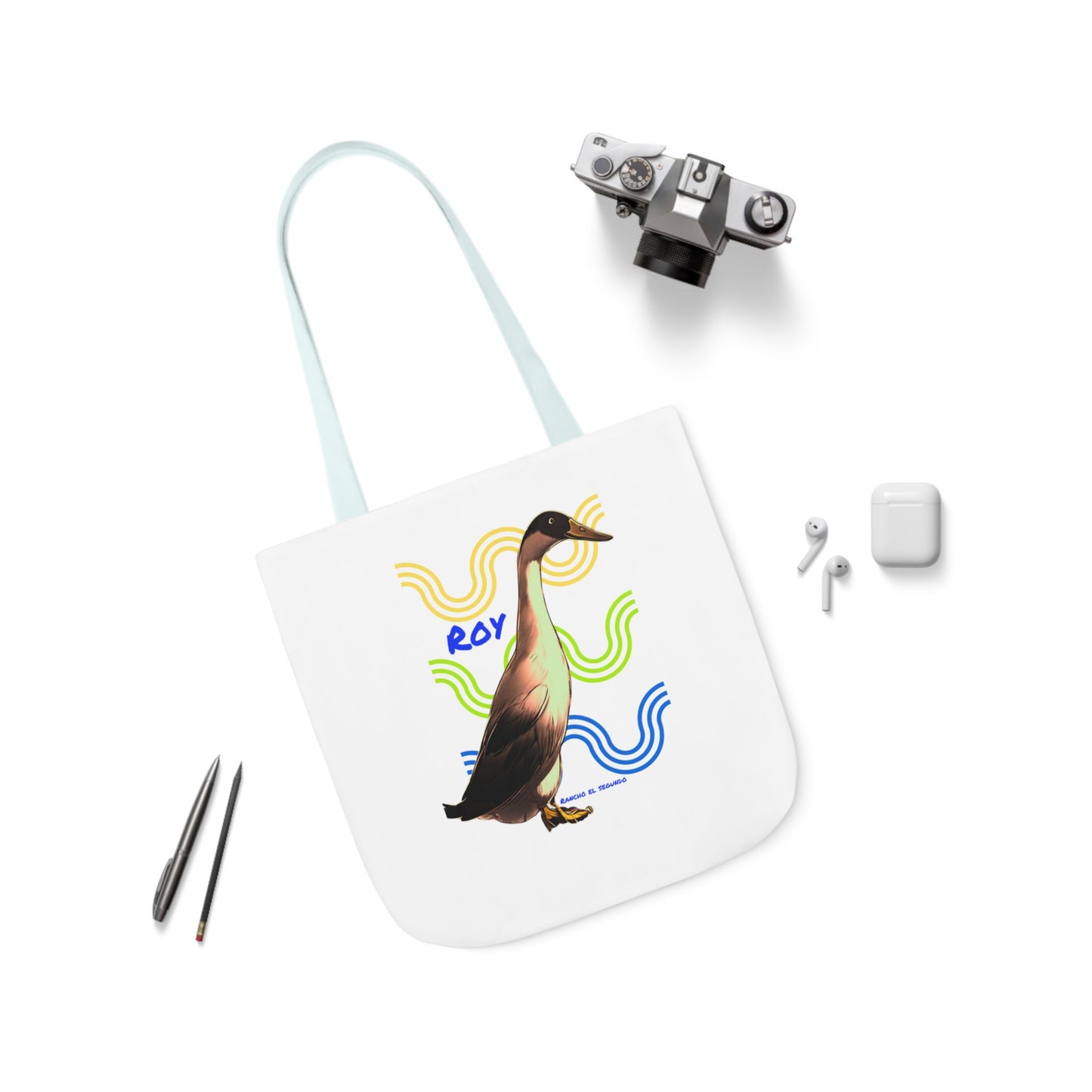Canvas Tote Bag, 5-Color Straps
