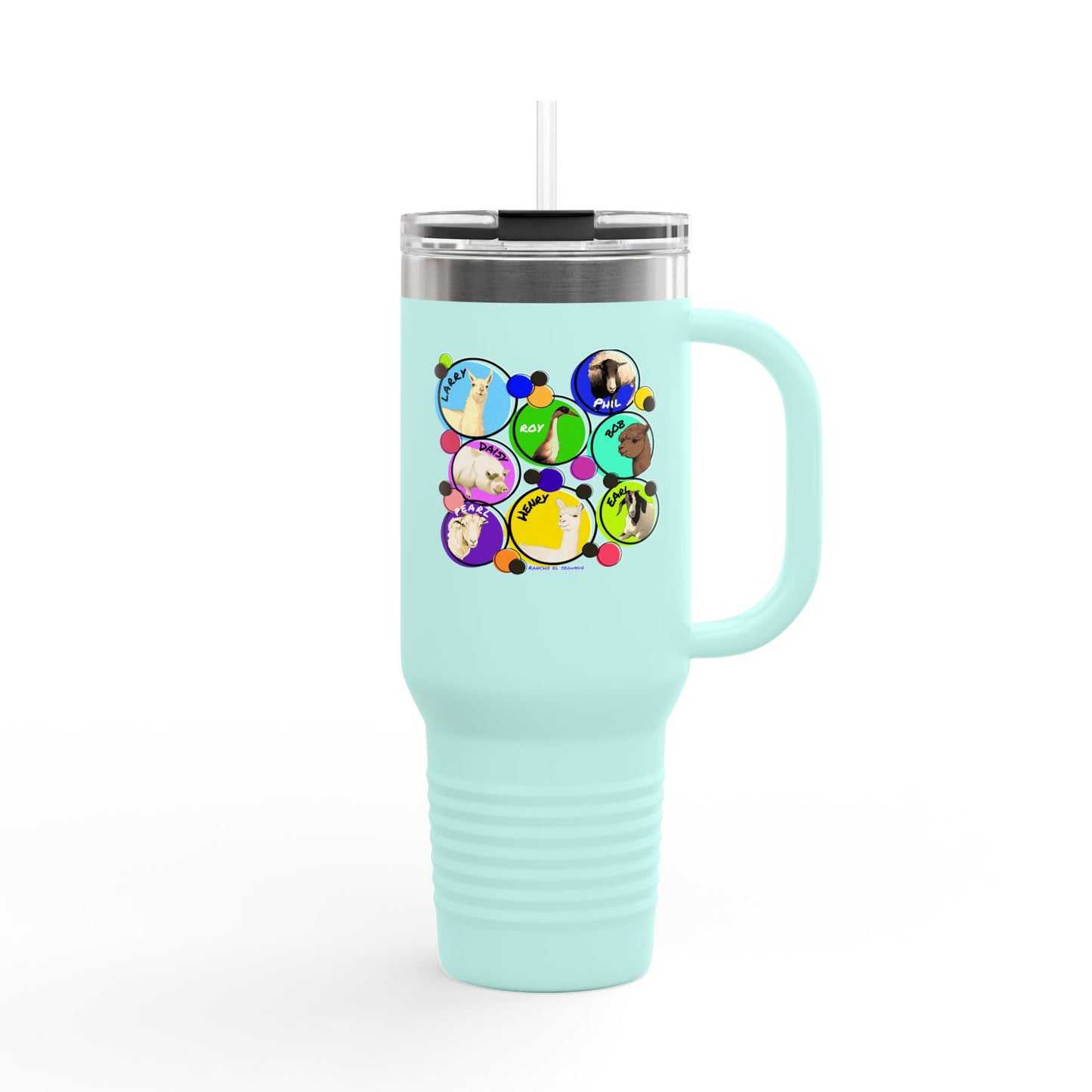 INSULATED TRAVEL MUG (40oz) - THE WHOLE GANG - CALI SUN