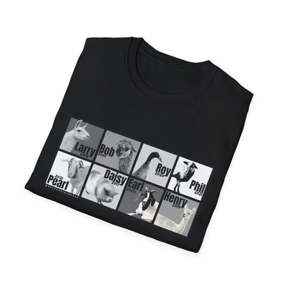 THE WHOLE GANG - ADULT SOFTSTYLE TEE - BLACK & WHITE