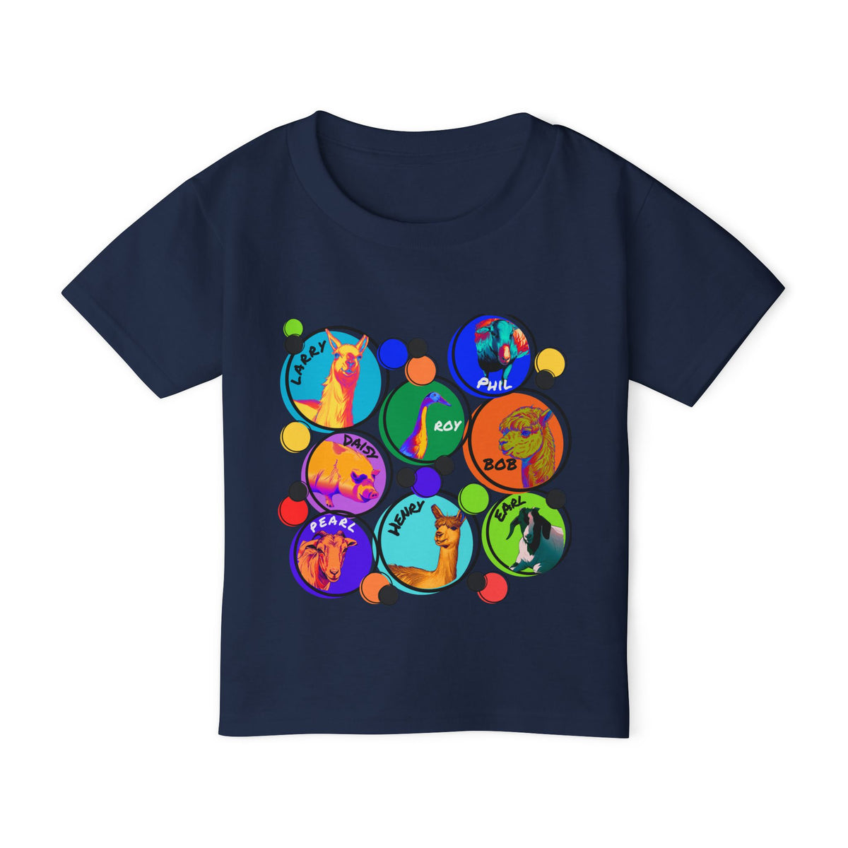 Toddler T-shirt - The Whole Gang - Neon