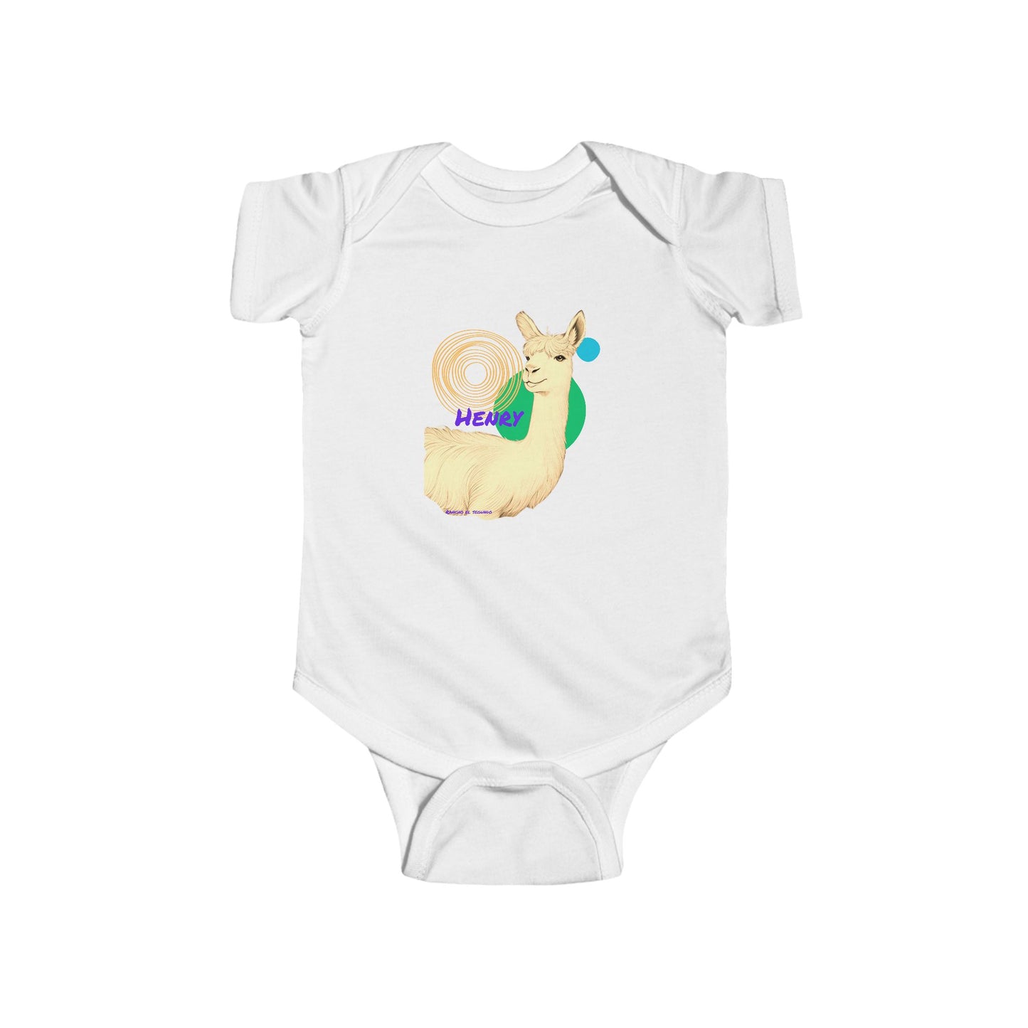 INFANT SHORT SLEEVE ONESIE - HENRY- CALI SUN