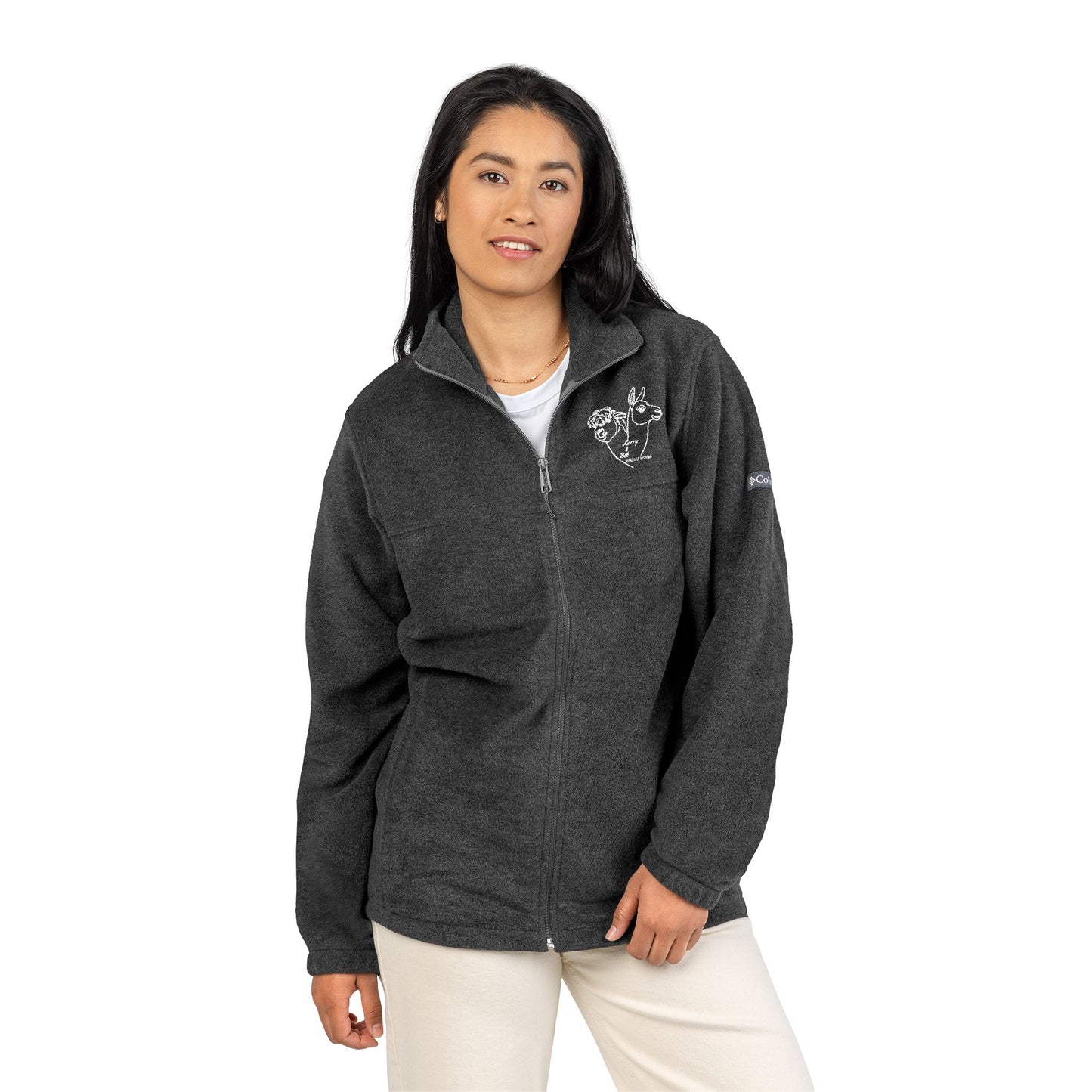EMBROIDERED COLUMBIA FLEECE JACKET - LARRY AND BOB LOGO