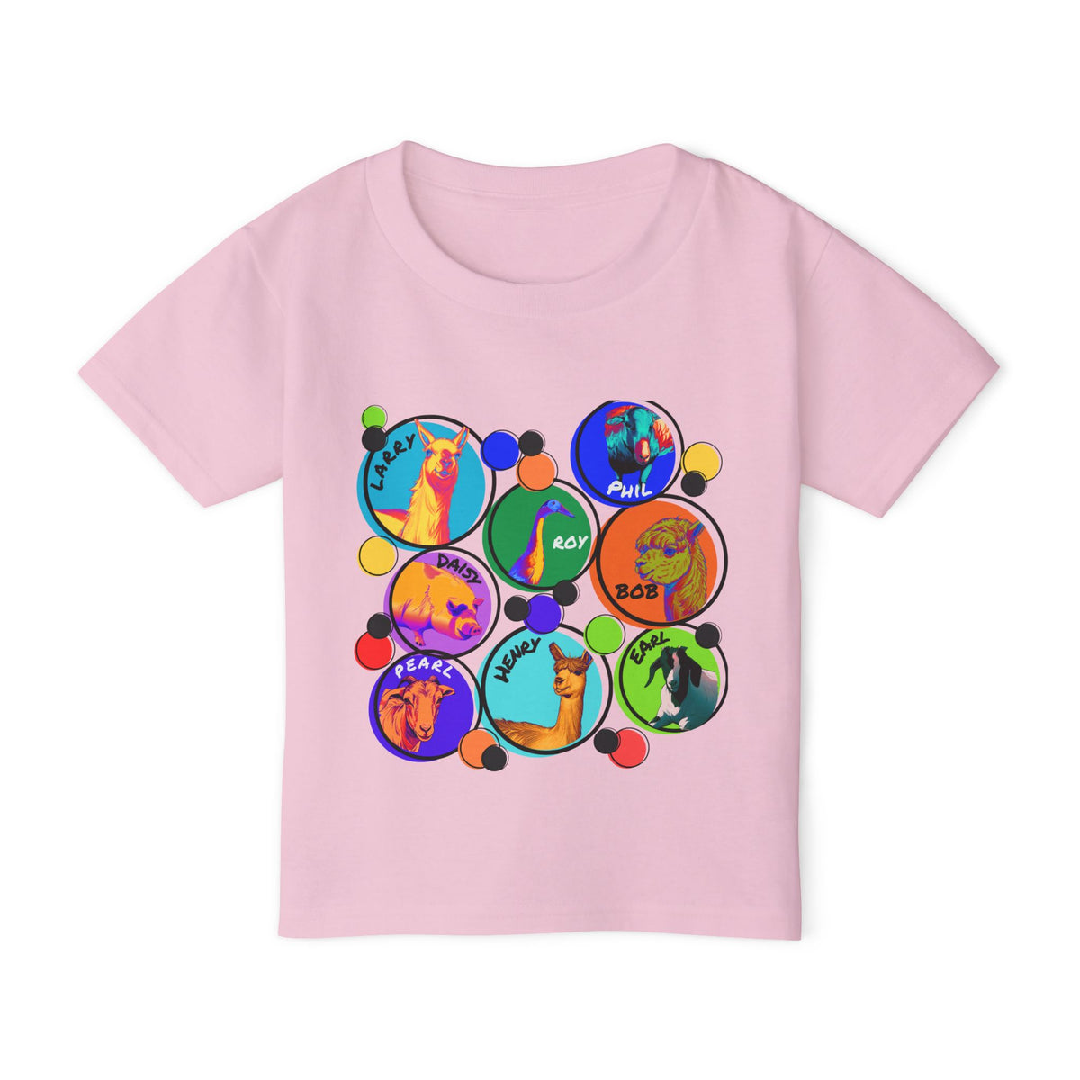 Toddler T-shirt - The Whole Gang - Neon