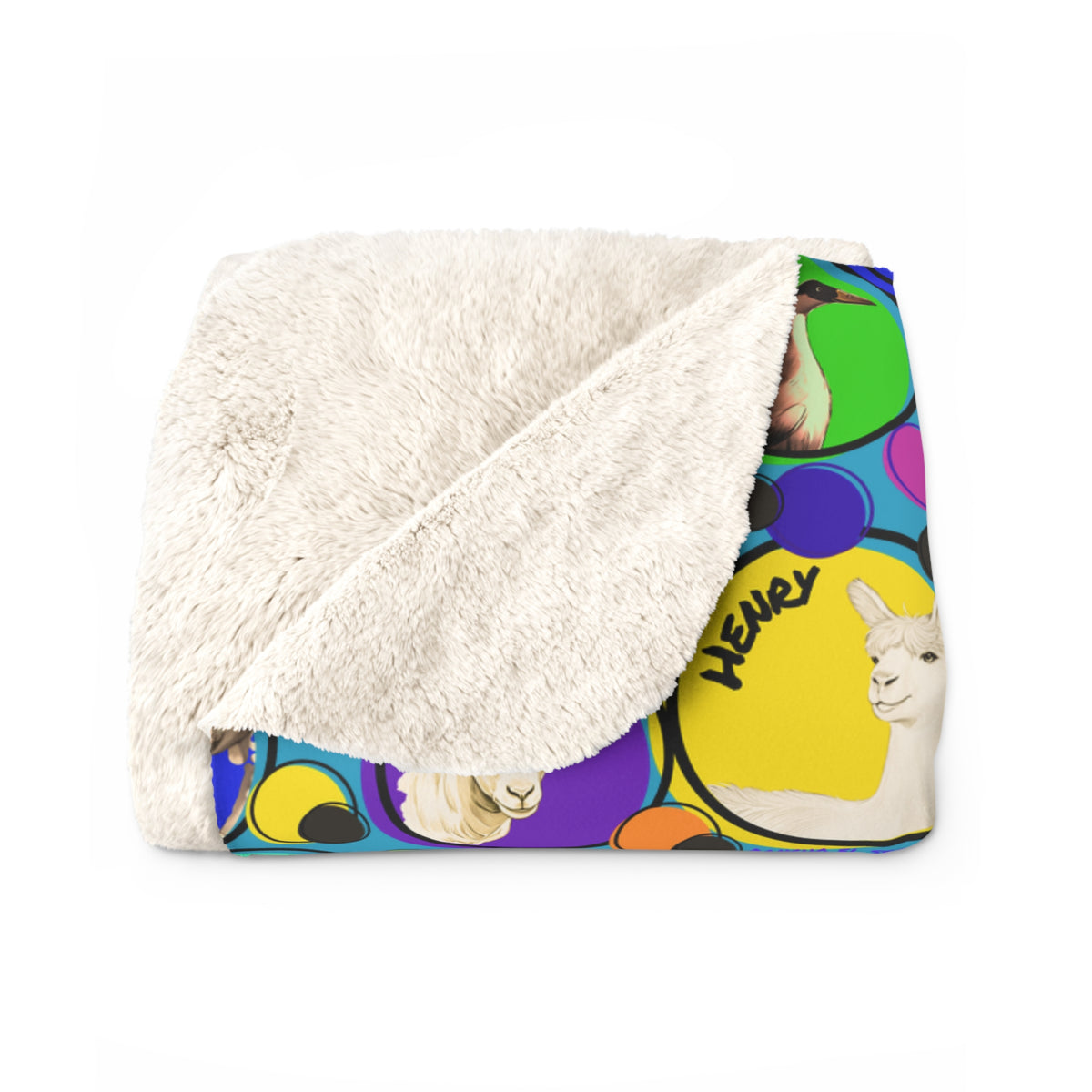 SHERPA FLEECE BLANKET (2 SIZES) - THE WHOLE GANG - CALI SUN