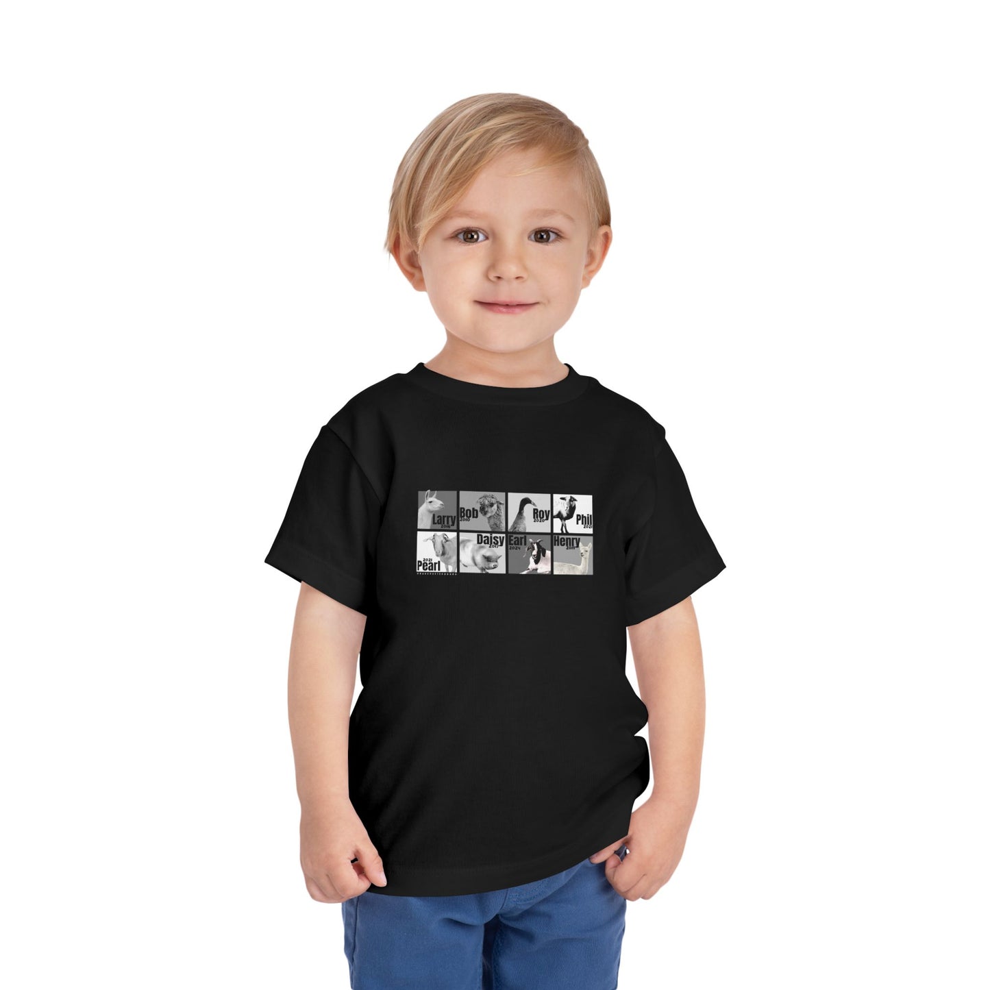 THE WHOLE GANG - TODDLER TEE -  BLACK & WHITE