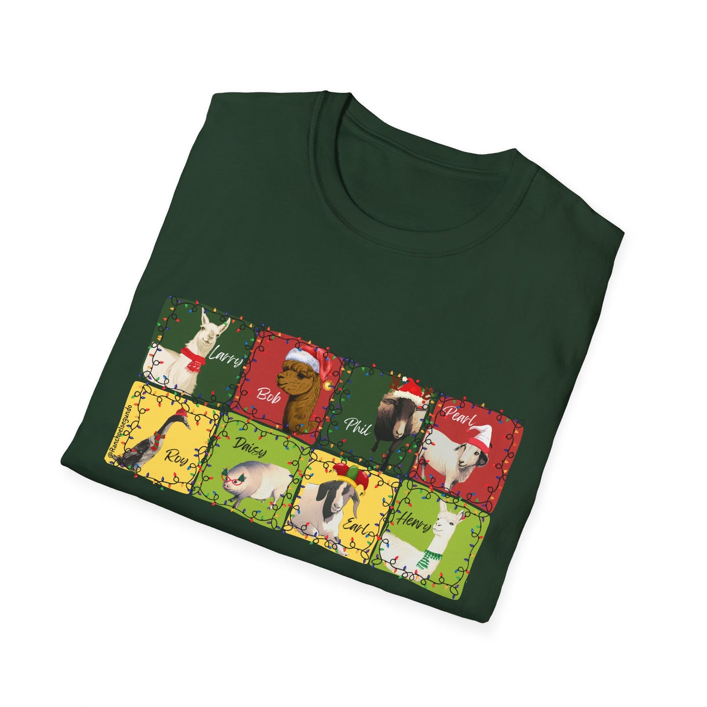 CHRISTMAS WITH THE WOLE GANG  - UNISEX SOFTSTYLE TEE