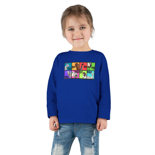 THE WHOLE GANG - TODDLER LONG SLEEVE TEE - BOLD