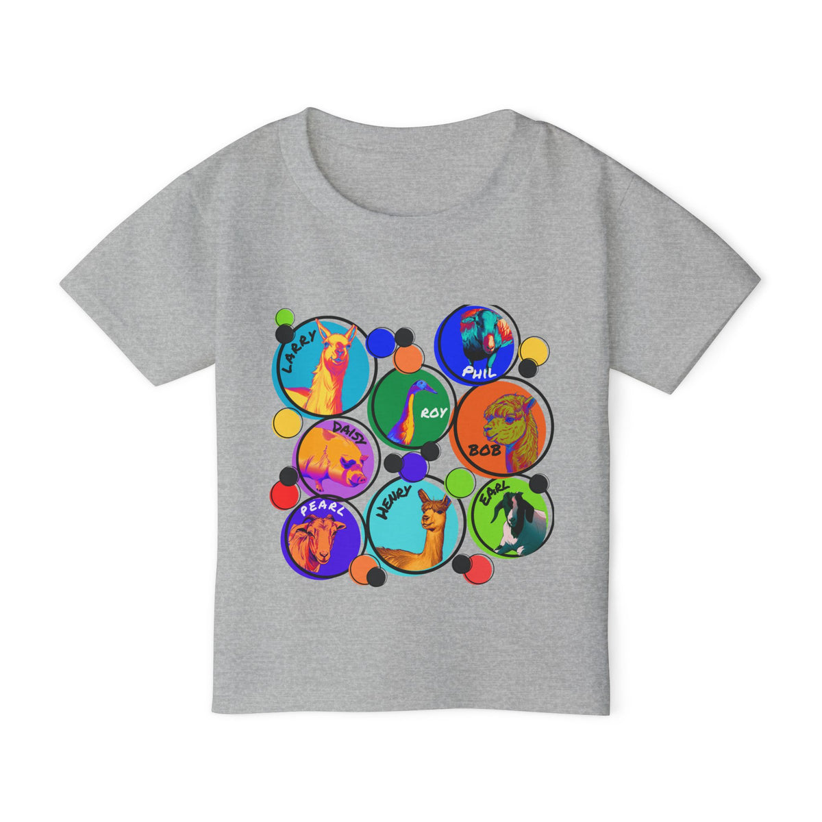 Toddler T-shirt - The Whole Gang - Neon