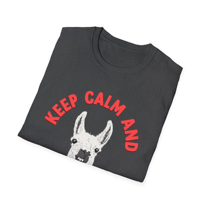 KEEP CALM AND LLAMA ON - UNISEX SOFTSTYLE TEE