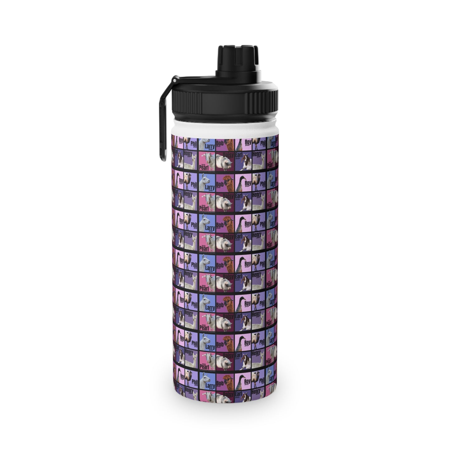 THE WHOLE GANG STAINLESS STEEL WATER BOTTLE - 12oz, 18oz, 32oz - PURPLE