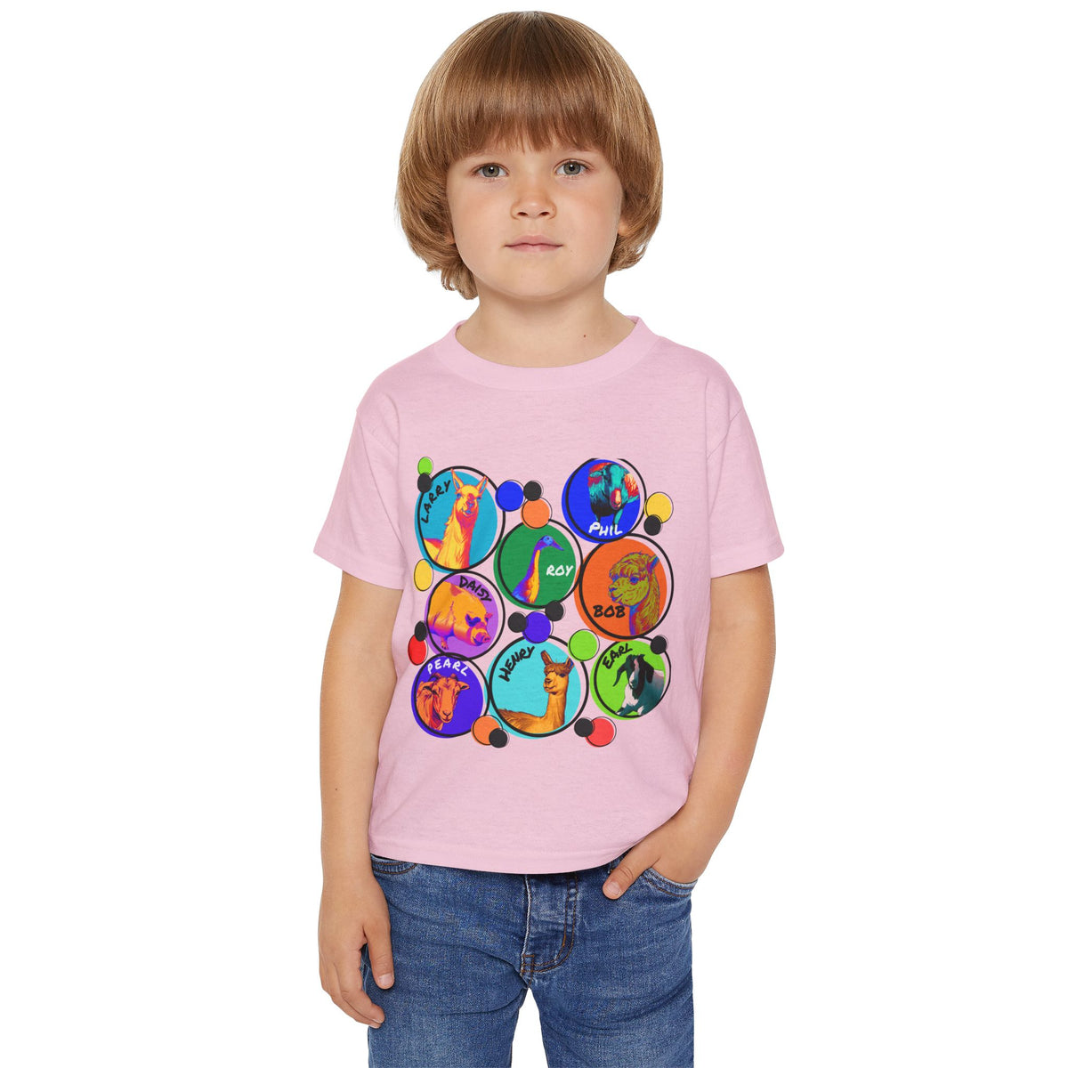 Toddler T-shirt - The Whole Gang - Neon