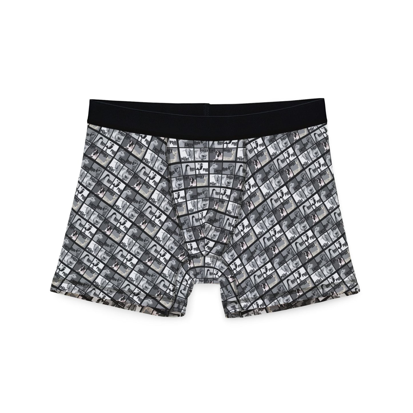 MEN'S BOXERS - THE WHOLE GANG - BLACK AND WHITE