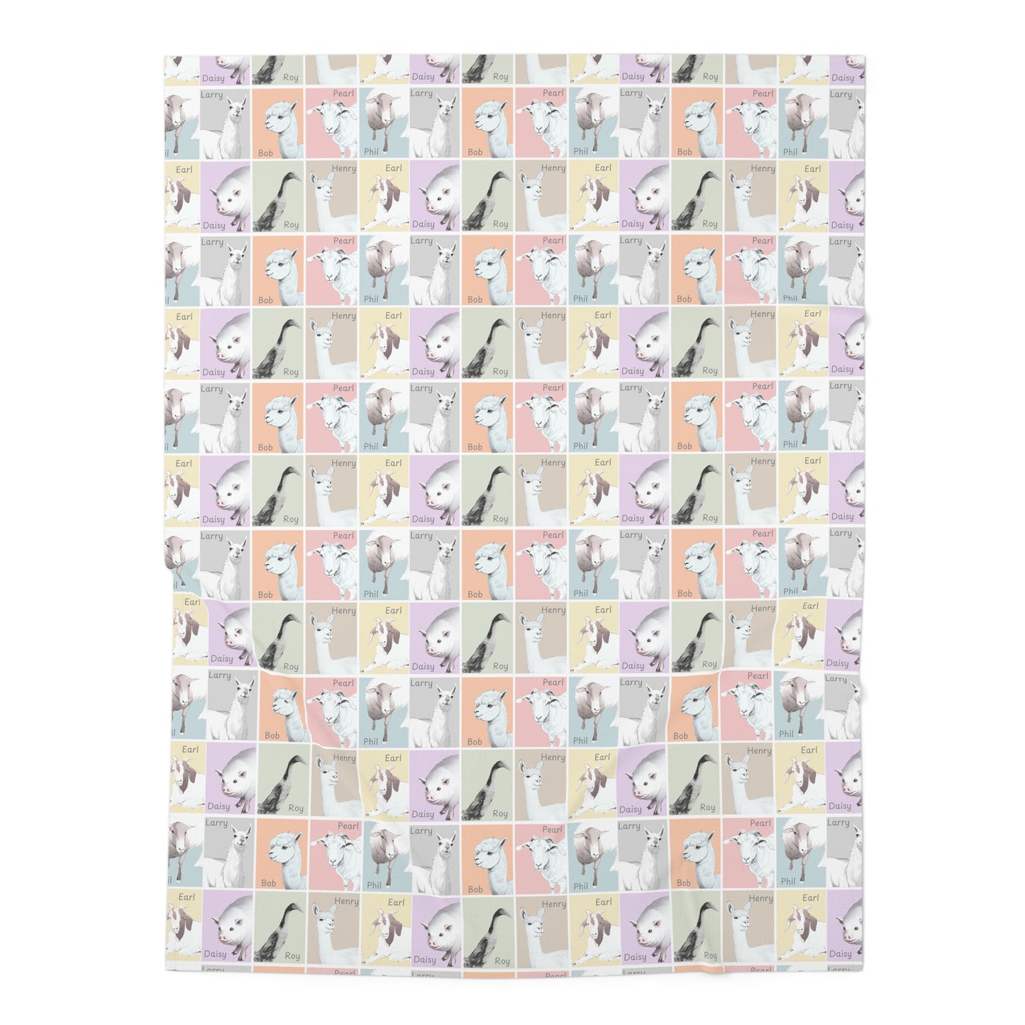 INFANT SWADDLE BLANKET - THE WHOLE GANG - PASTEL