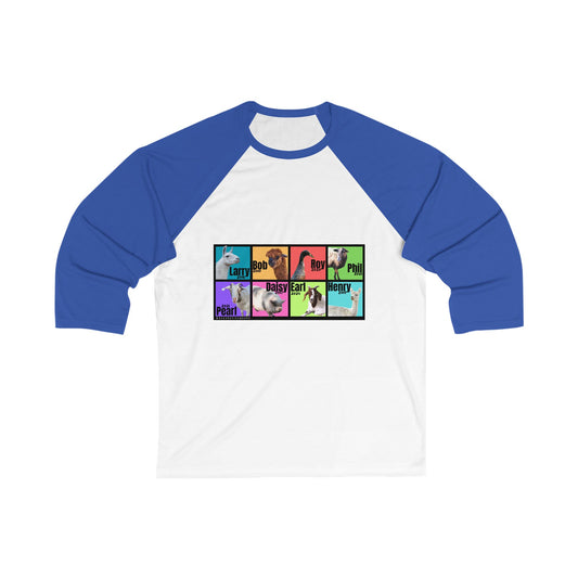 THE WHOLE GANG - ADULT  BASEBALL TEE - BOLD