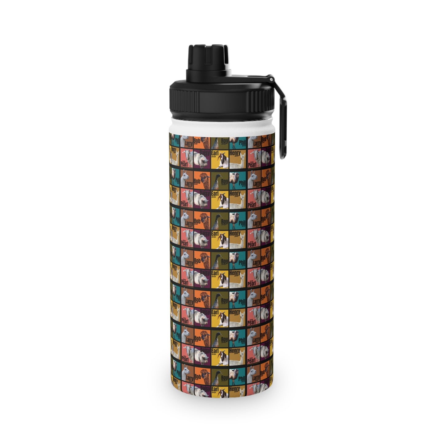 THE WHOLE GANG STAINLESS STEEL WATER BOTTLE - 12oz, 18oz, 32oz - EARTH TONES