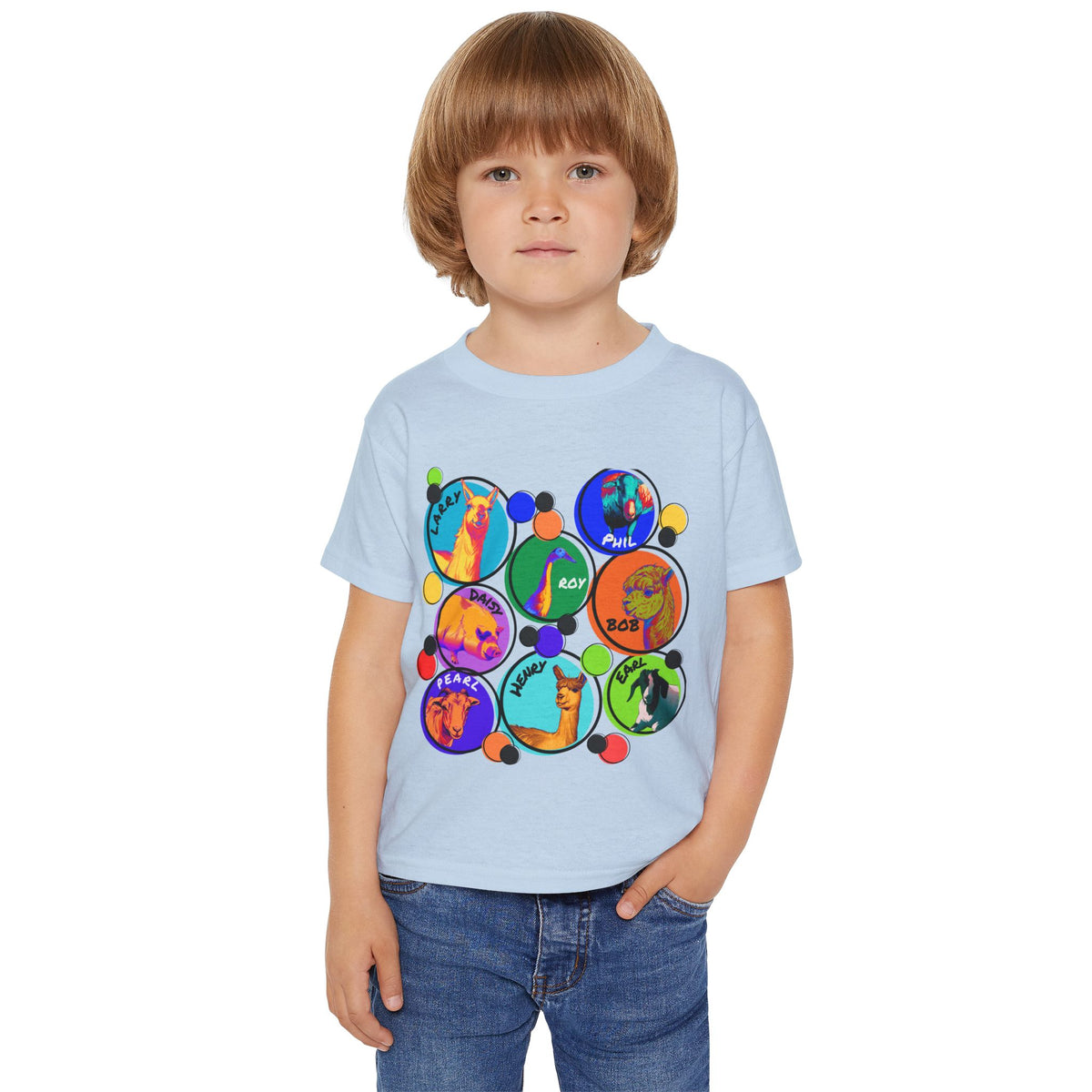Toddler T-shirt - The Whole Gang - Neon