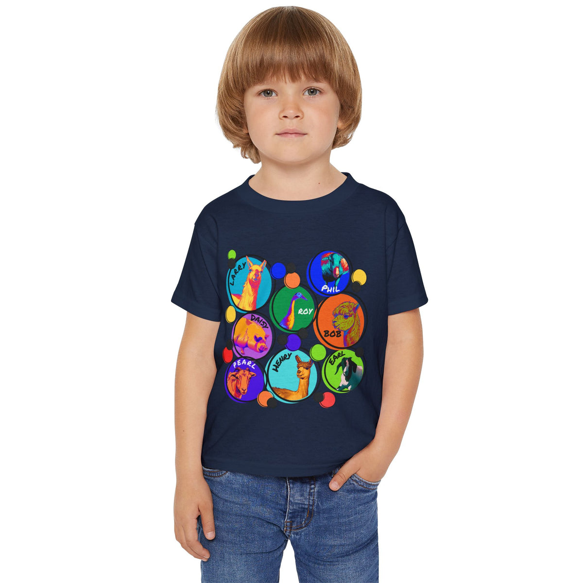 Toddler T-shirt - The Whole Gang - Neon