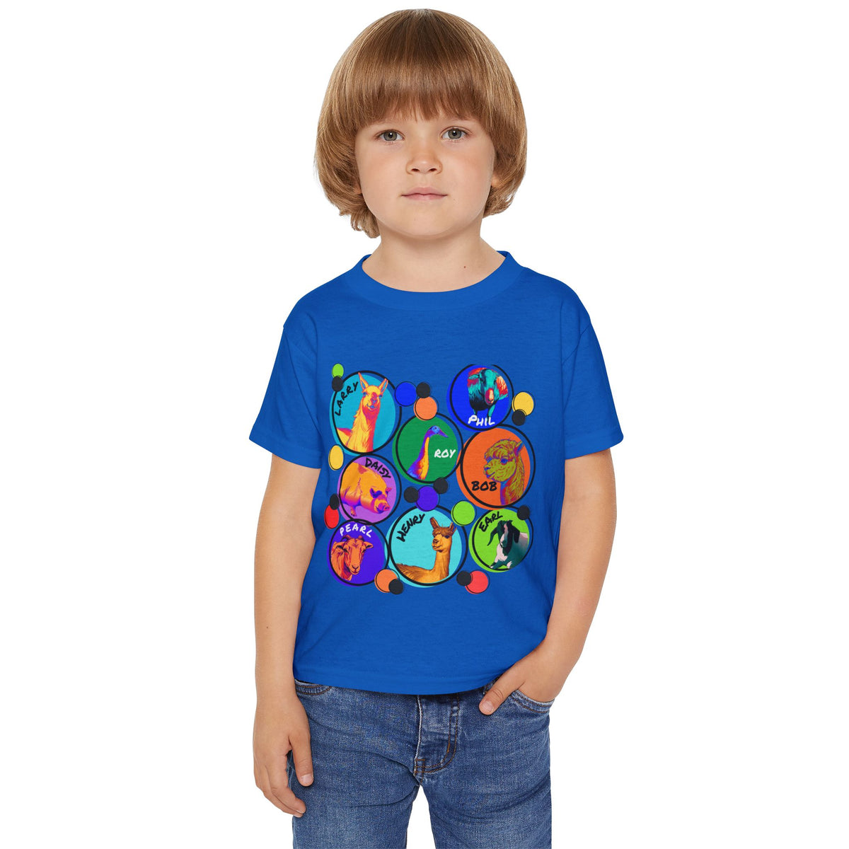 Toddler T-shirt - The Whole Gang - Neon