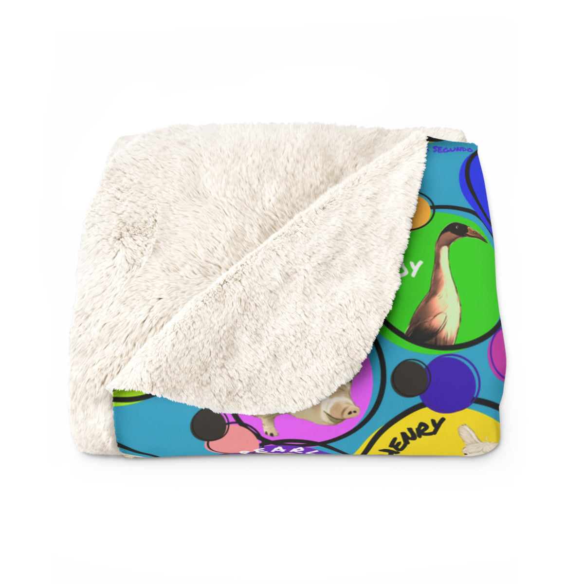 SHERPA FLEECE BLANKET (2 SIZES) - THE WHOLE GANG - CALI SUN
