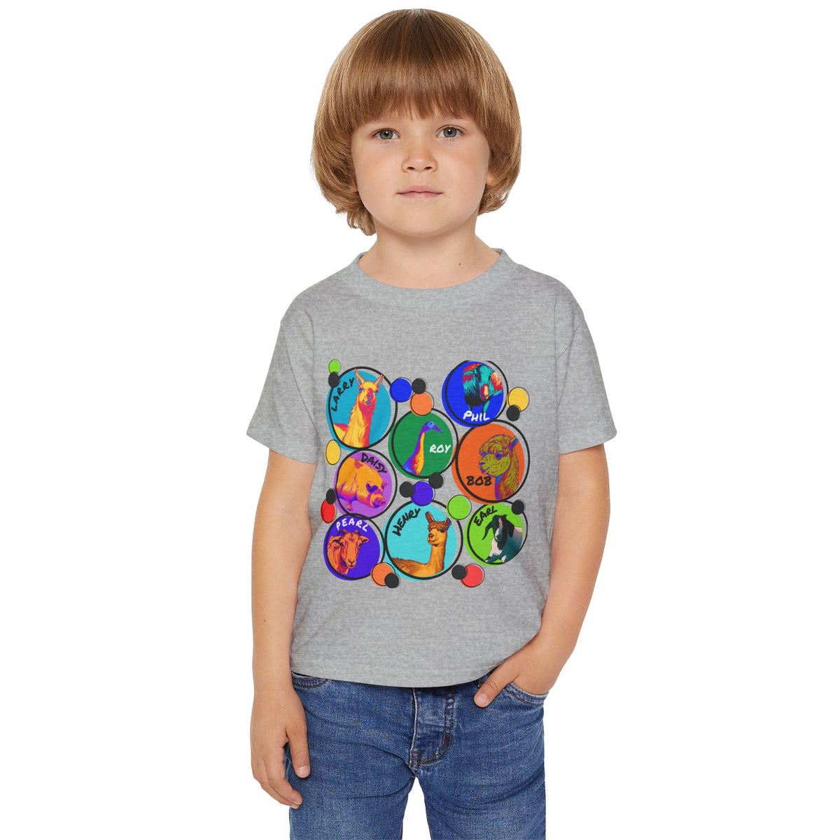 Toddler T-shirt - The Whole Gang - Neon