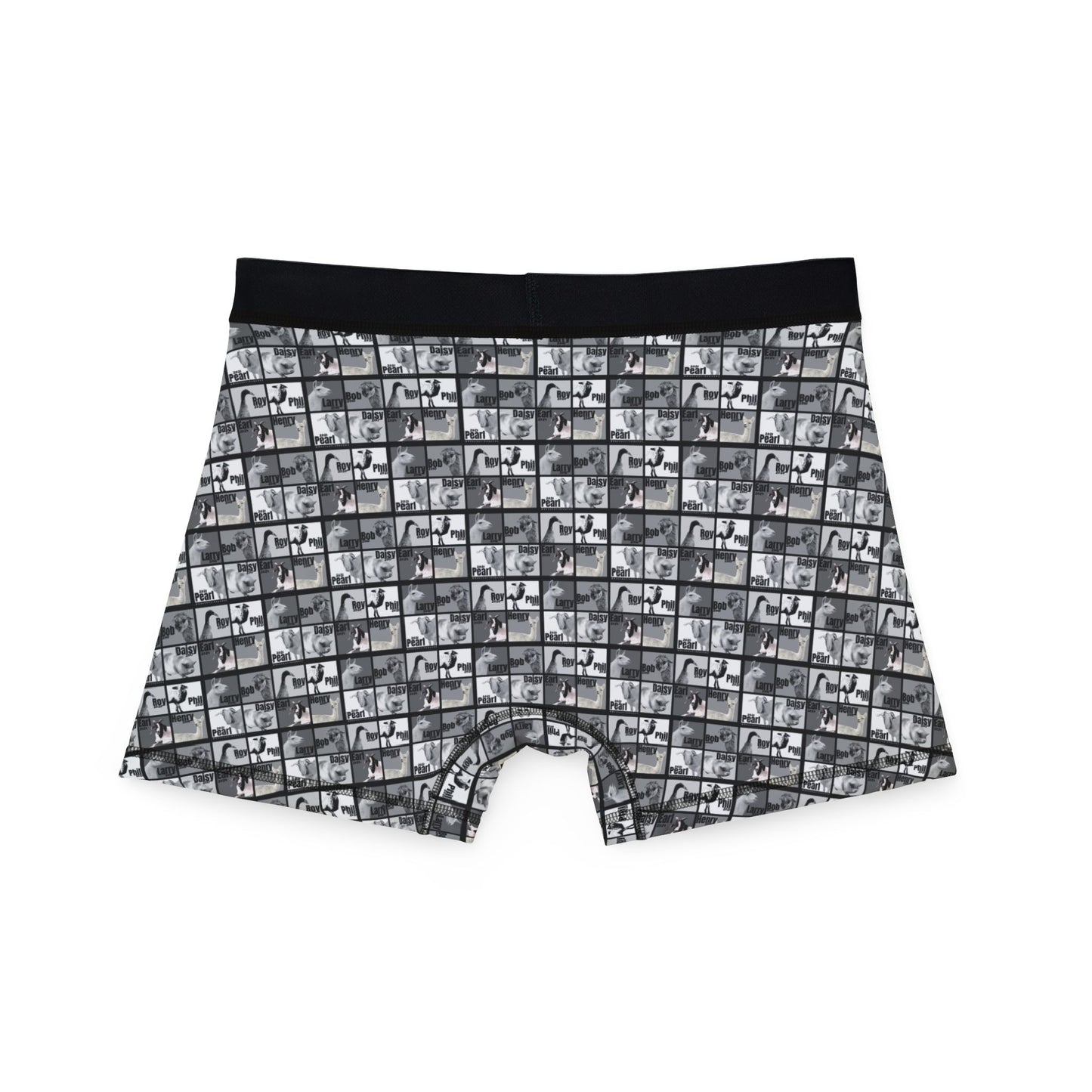 MEN'S BOXERS - THE WHOLE GANG - BLACK AND WHITE