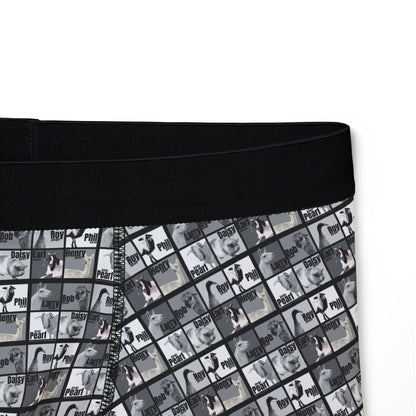 MEN'S BOXERS - THE WHOLE GANG - BLACK AND WHITE