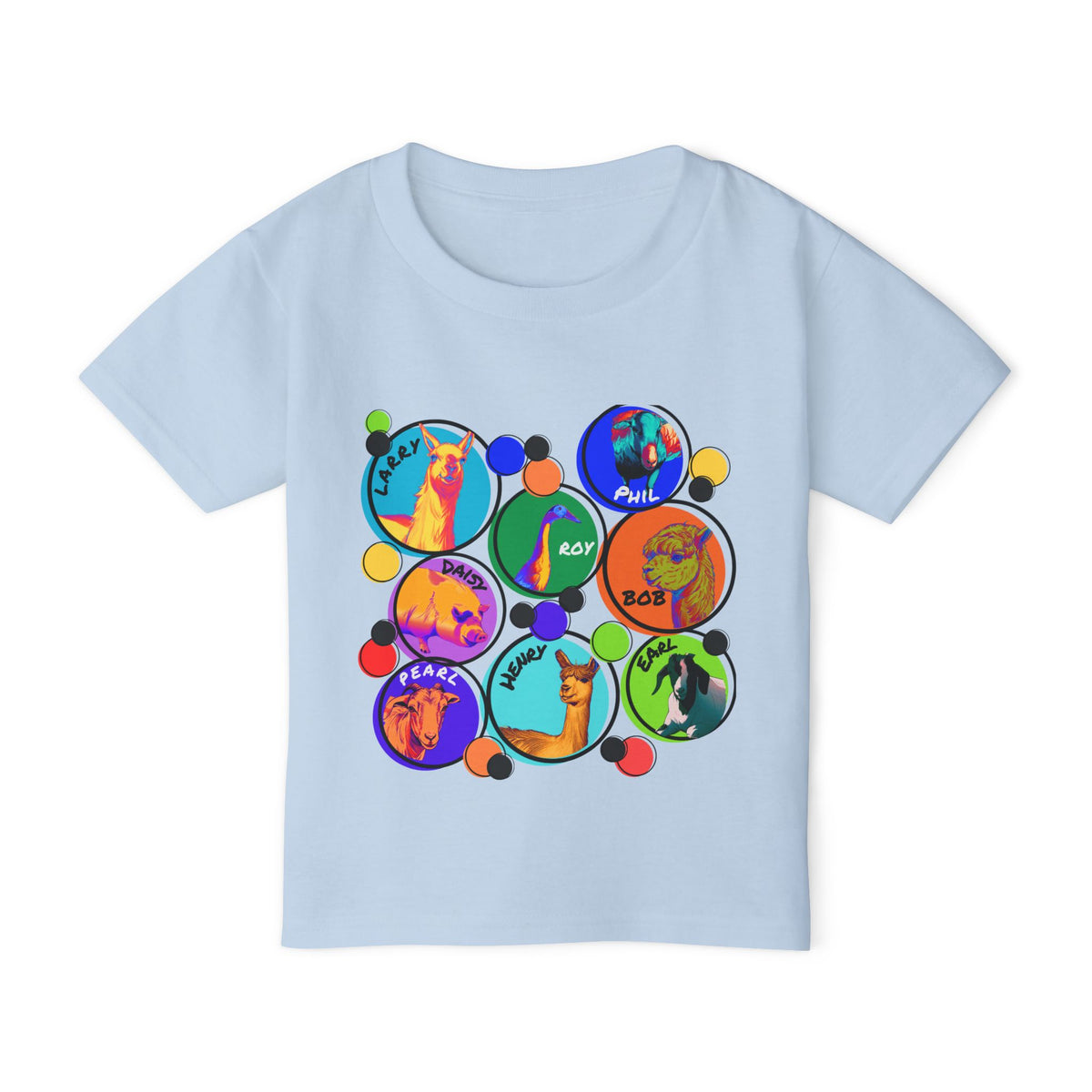 Toddler T-shirt - The Whole Gang - Neon