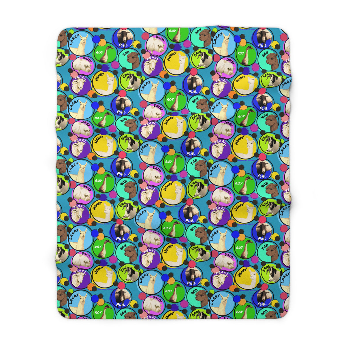 SHERPA FLEECE BLANKET (2 SIZES) - THE WHOLE GANG - CALI SUN