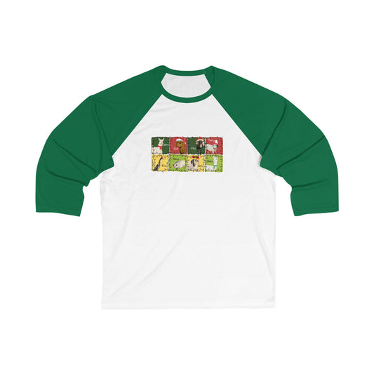 CHRISTMAS WITH THE WHOLE GANG - ADULT BASEBALL TEE