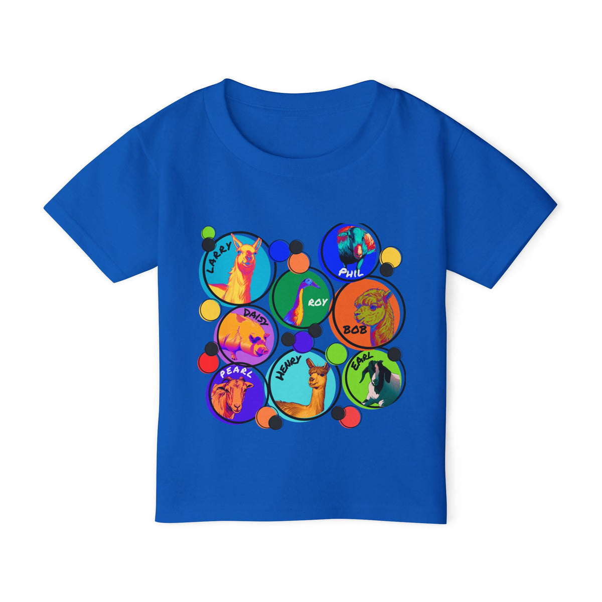Toddler T-shirt - The Whole Gang - Neon
