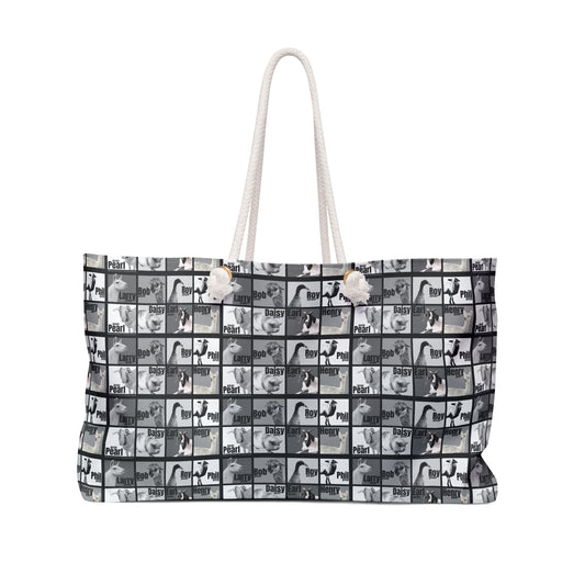 THE WHOLE GANG - WEEKENDER BAG - B&W