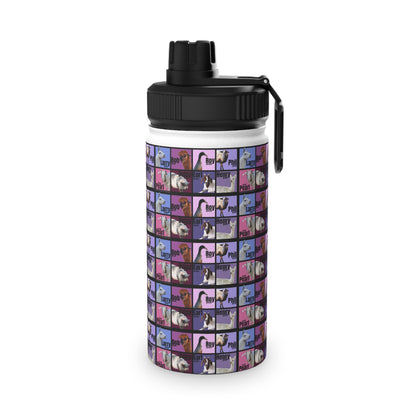 THE WHOLE GANG STAINLESS STEEL WATER BOTTLE - 12oz, 18oz, 32oz - PURPLE