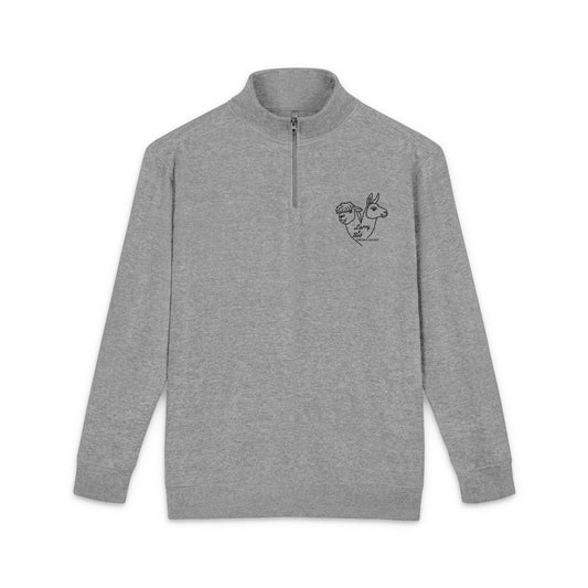 EMBROIDERED LARRY AND BOB FLEECE PULLOVER