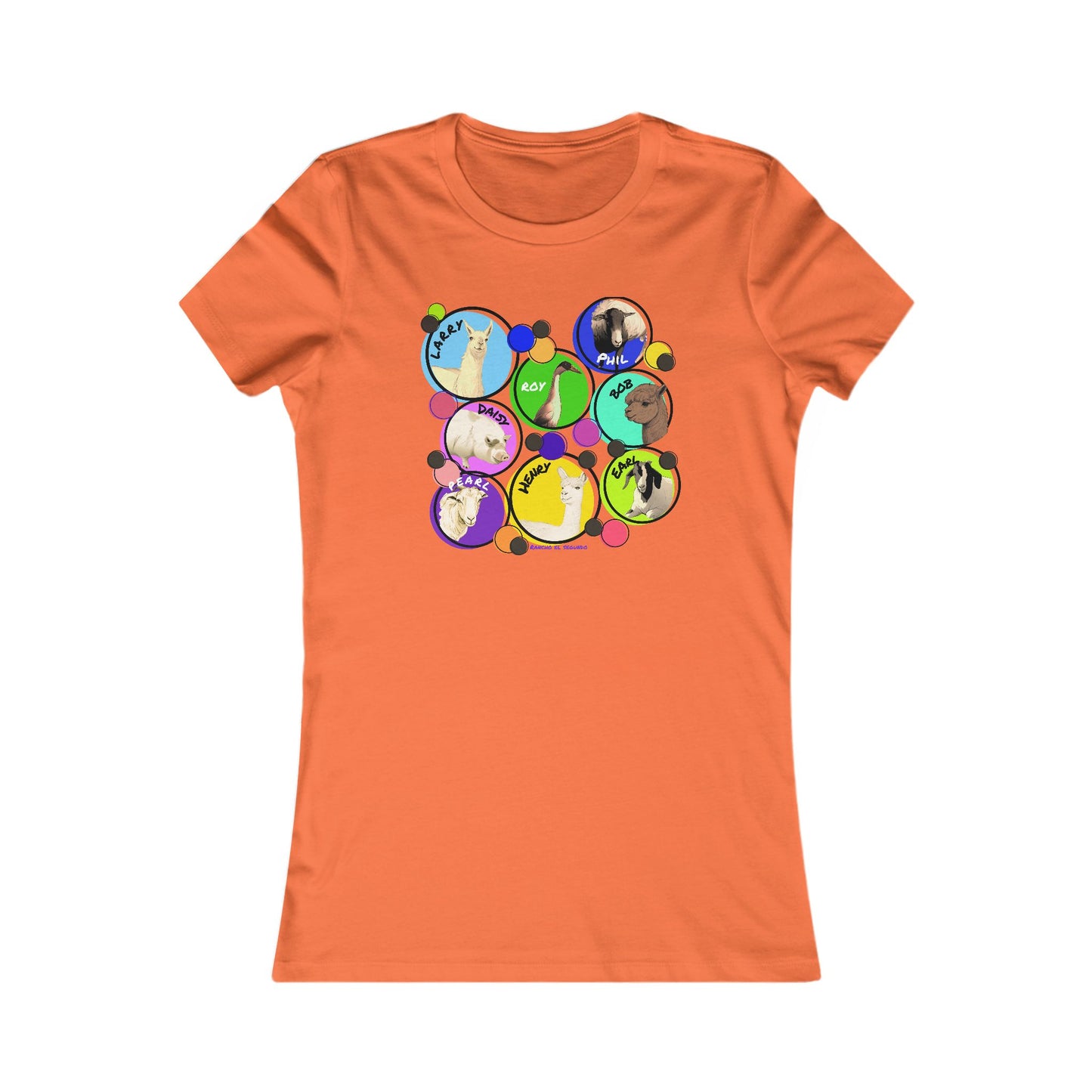 WOMEN'S SLIM CUT TEE - THE WHOLE GANG - CALI SUN