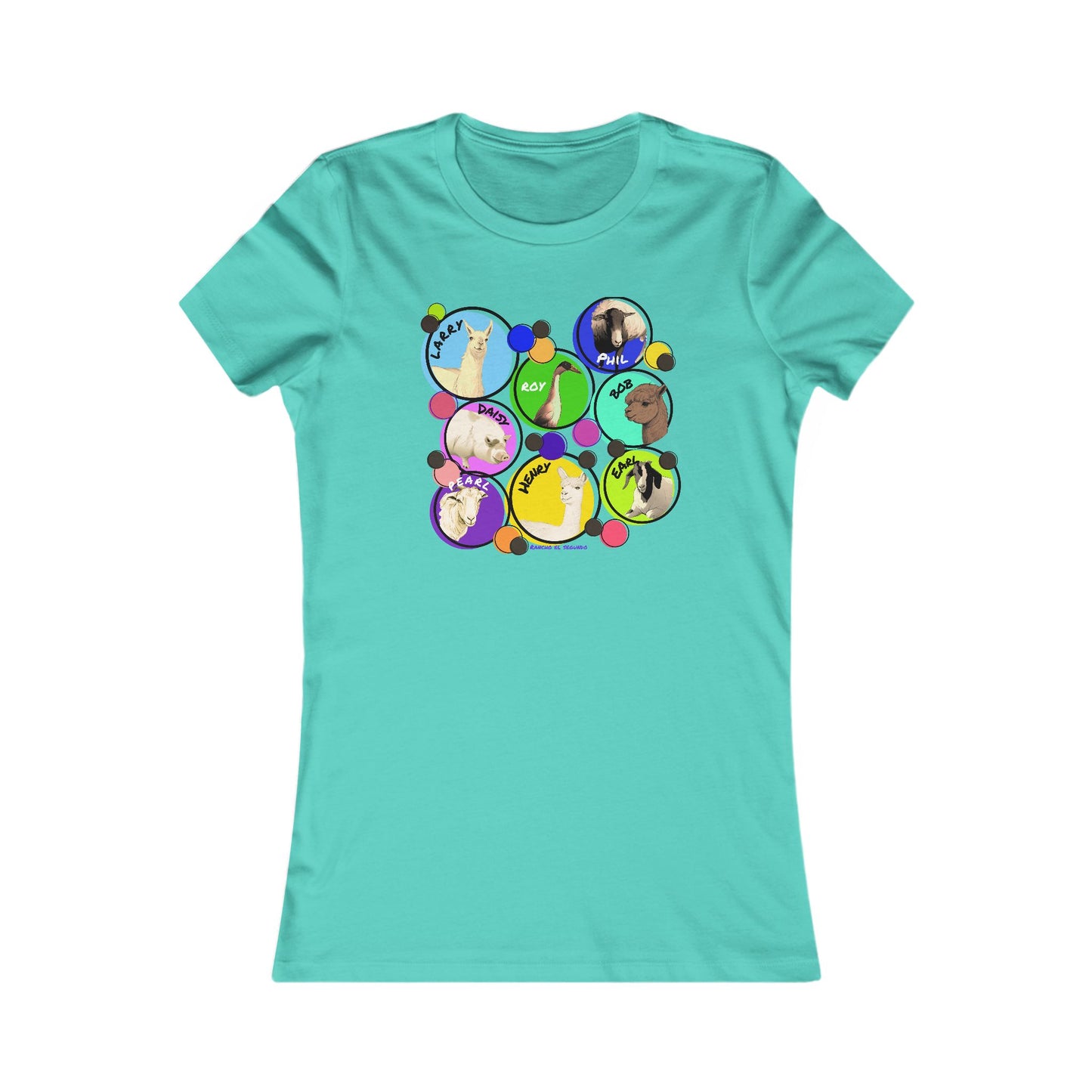 WOMEN'S SLIM CUT TEE - THE WHOLE GANG - CALI SUN