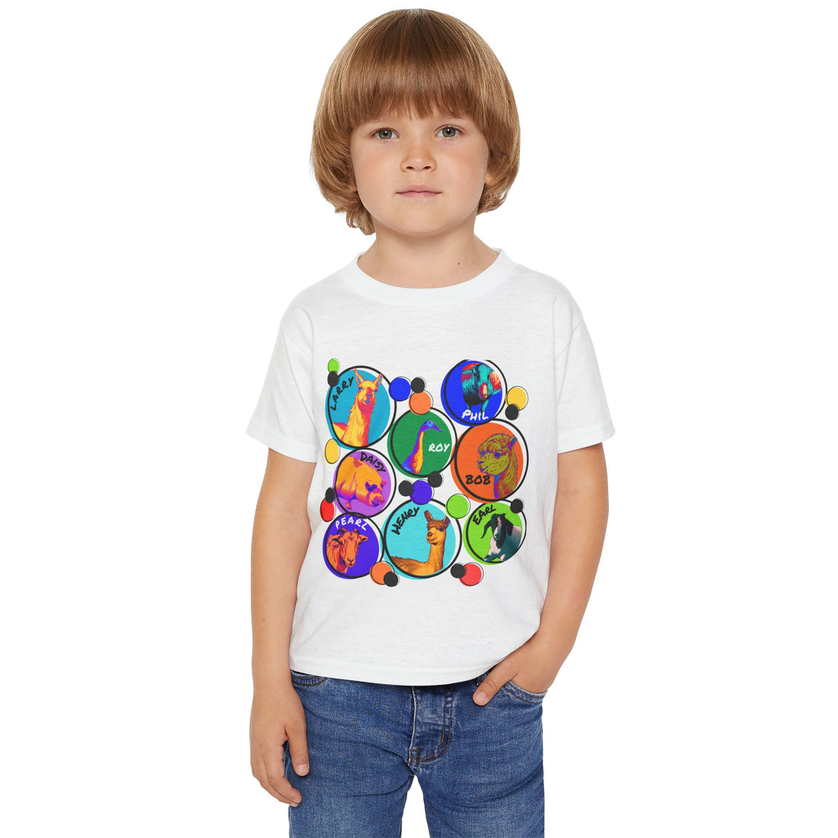 Toddler T-shirt - The Whole Gang - Neon