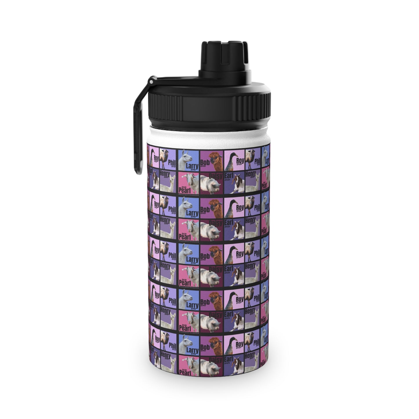 THE WHOLE GANG STAINLESS STEEL WATER BOTTLE - 12oz, 18oz, 32oz - PURPLE