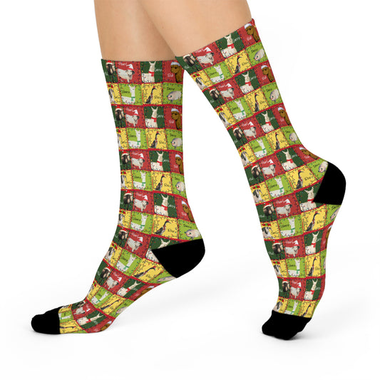 CHRISTMAS WITH THE WHOLE GANG - ADULT CUSHIONED CREW SOCKS