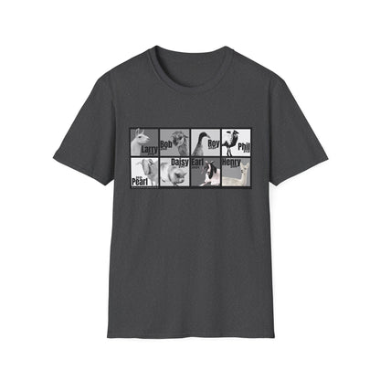 THE WHOLE GANG - ADULT SOFTSTYLE TEE - BLACK & WHITE