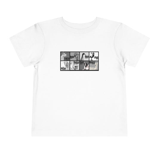 THE WHOLE GANG - TODDLER TEE -  BLACK & WHITE