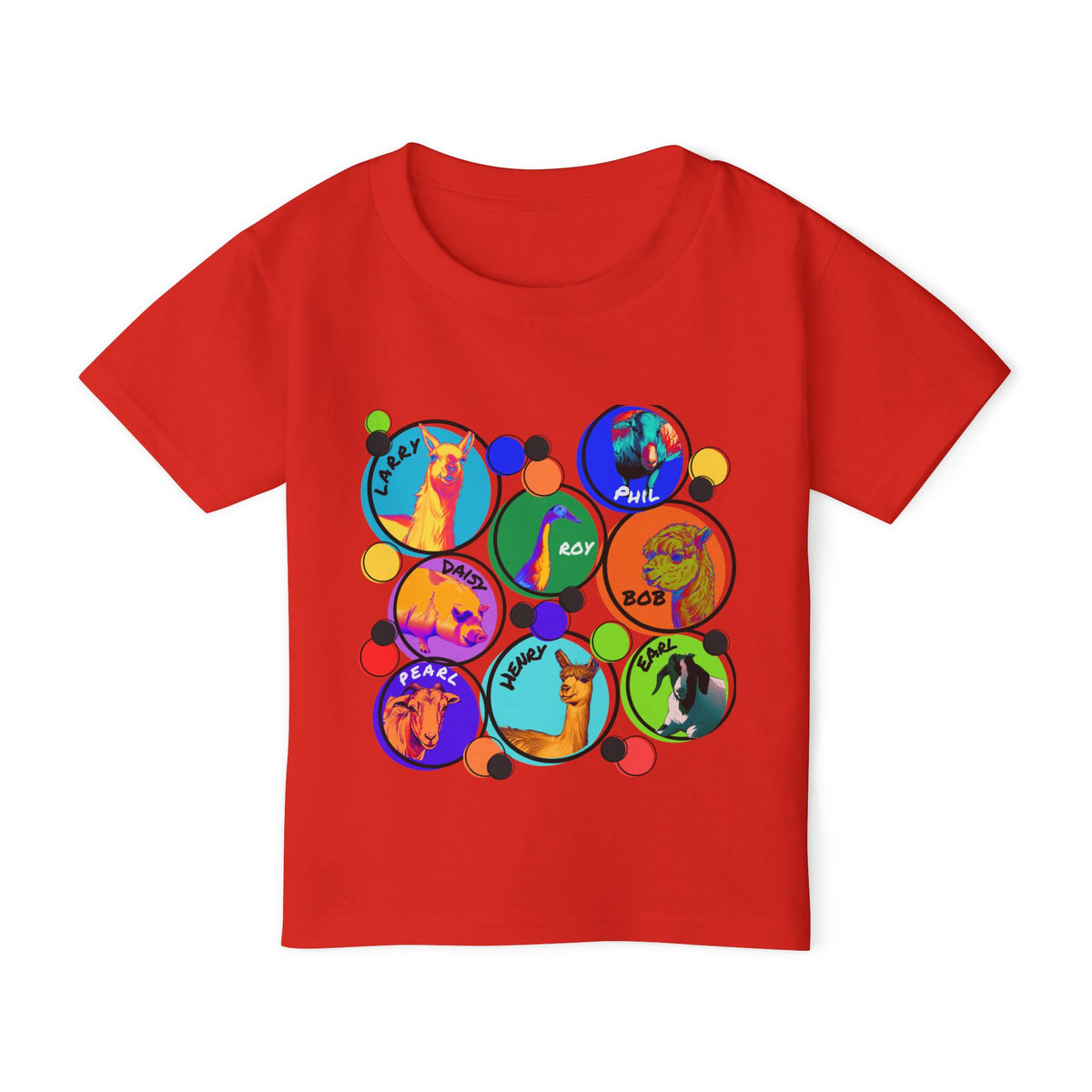 Toddler T-shirt - The Whole Gang - Neon