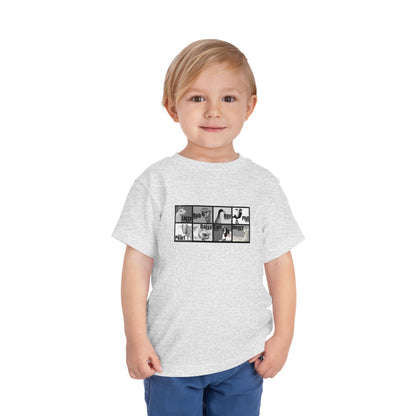 THE WHOLE GANG - TODDLER TEE -  BLACK & WHITE