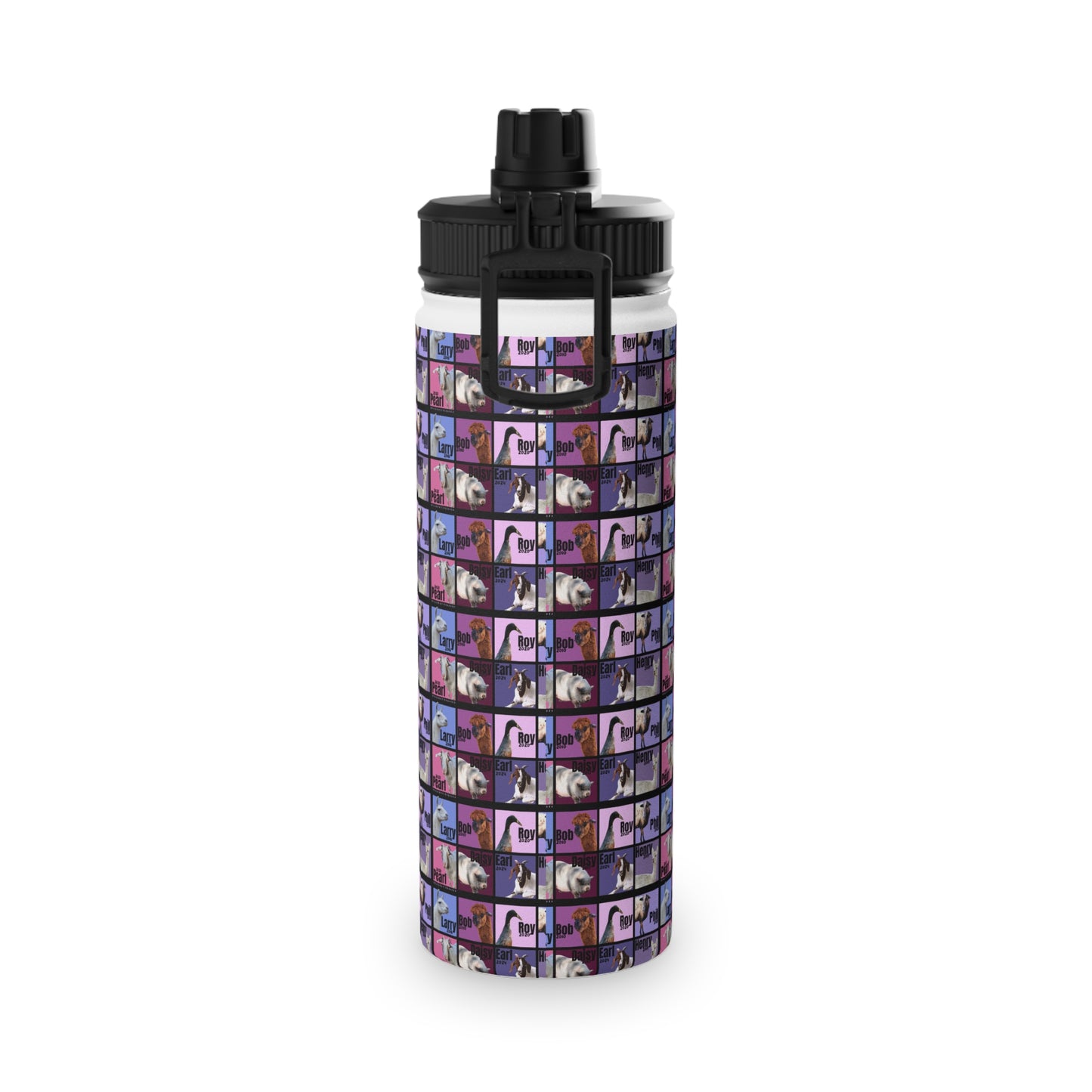 THE WHOLE GANG STAINLESS STEEL WATER BOTTLE - 12oz, 18oz, 32oz - PURPLE