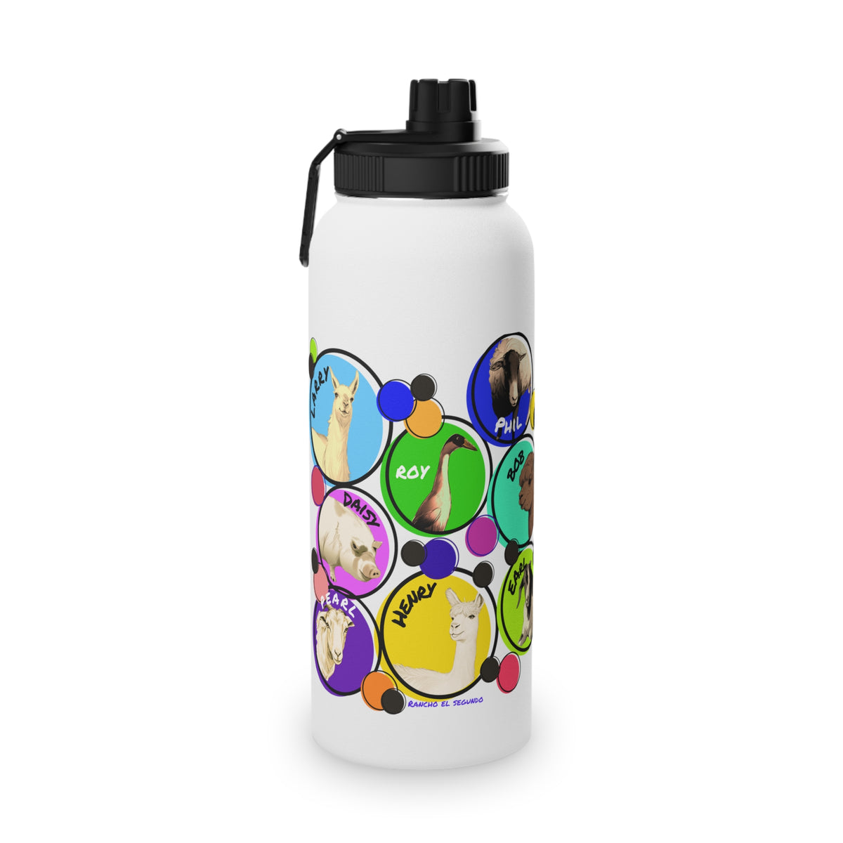 STAINLESS STEEL WATER BOTTEL W/ SPORT LID - THE WHOLE GANG - CALI SUN