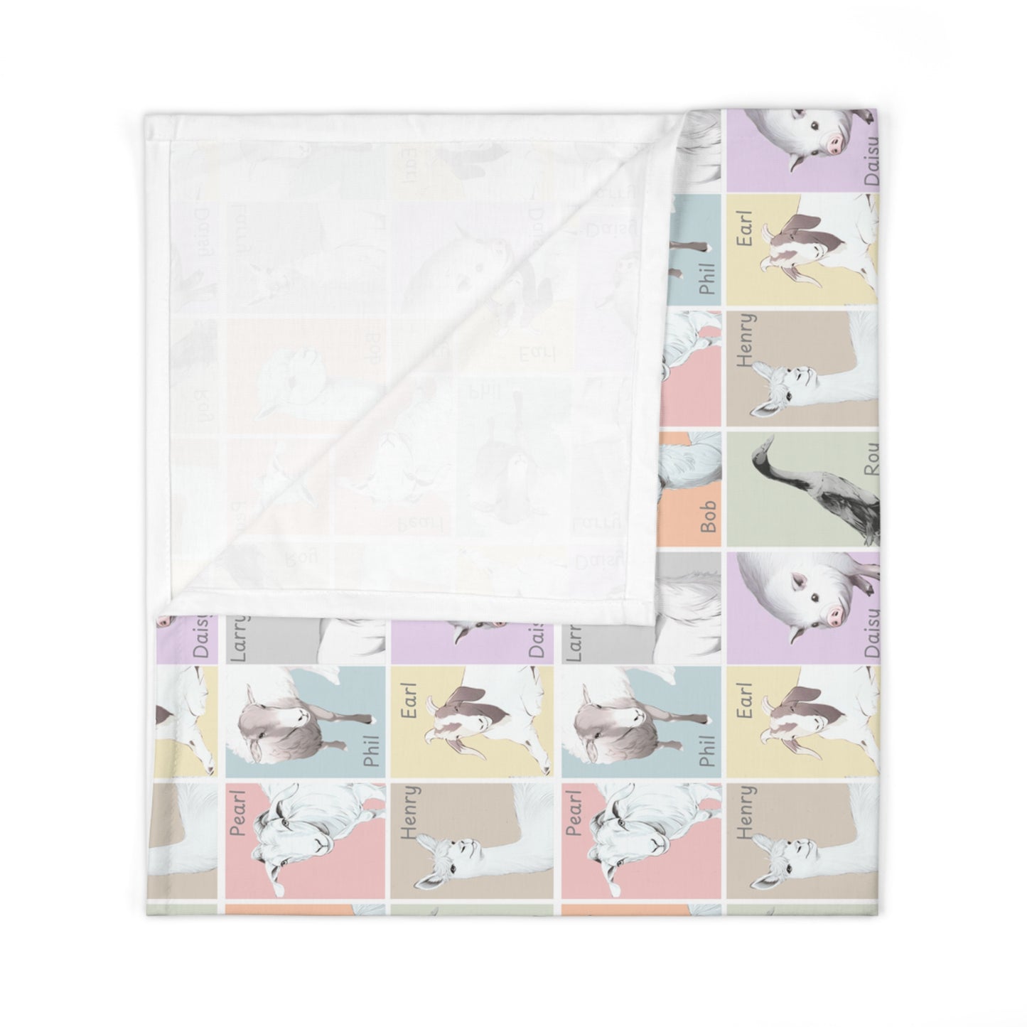 INFANT SWADDLE BLANKET - THE WHOLE GANG - PASTEL